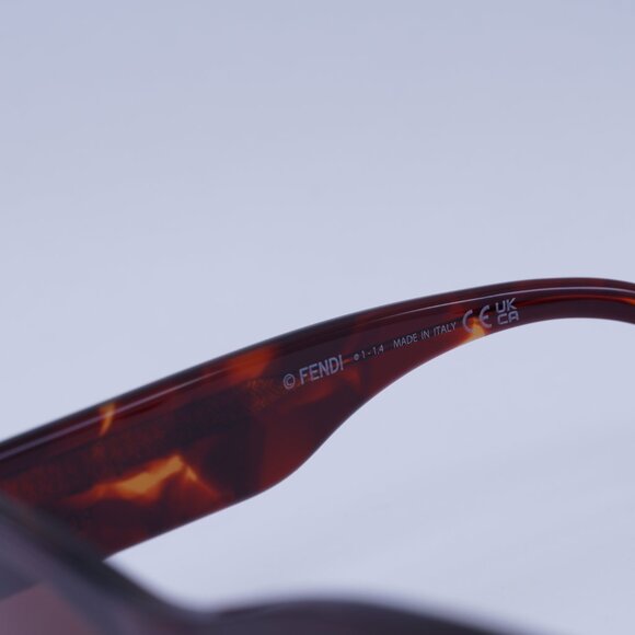 ?️ New Fendi FE40125F 54S Sunglasses - Shiny Red Havana Frame, Bordeaux Lenses main image 5